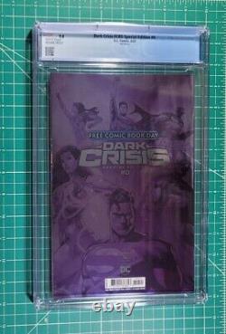 FCBD Dark Crisis Special Foil Edition #0 (2022) NM CGC 9.8 White Pages DC Comics