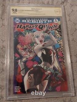 Harley Quinn #1 2016 Guillem March SS withRemarque Variant CBCS 9.8 SS WITNESSED