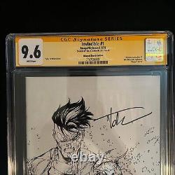 Invincible #1 CGC SS 9.6 Virgin Sketch Variant Signed By Tyler Kirkham