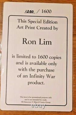 Marvel Comics Infintiy War Special Edition Hologram Art Print Ron Lim RARE