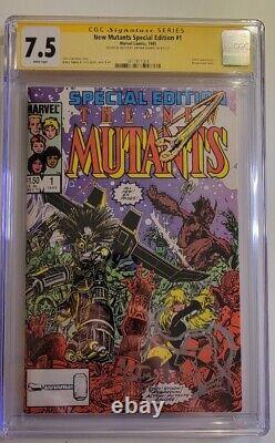 New Mutants Special Edition #1 CGC 7.5 Signed & Sketched By Arthur Adams