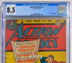 SPECIAL EDITION #1 CGC 8.5 DC 1944 Superman Action Comics 80 HIGHEST GRADED COPY