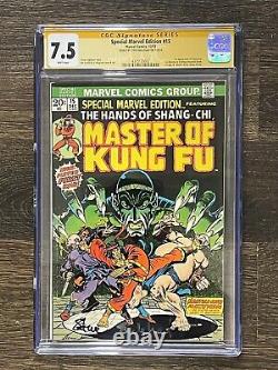SPECIAL MARVEL EDITION #15 CGC SS 7.5 1st App. Shang-Chi Signed Steve Englehart