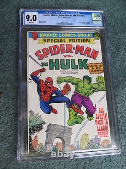 Special Edition Spider-Man vs. The Hulk (1979) CGC 9.0 Columbus Dispatch WP