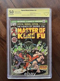 Special Marvel Edition #15 CBCS 5.0 SIGNED Starlin & Milgrom 1st Shang-Chi