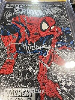 Spider-Man #1 Poly-Bagged Silver Edition CGC 9.8 SS Todd McFarlane NM/MT RARE