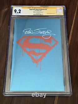 Superman Special #75 (2022 DC) Signed Dan Jurgens Blue Foil Variant CGC 9.2