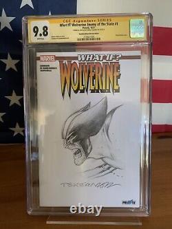 Wolverine ORIGINAL SKETCH & SIGNED Mark TEXIERA CGC 9.8 What If Wolverine